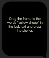 Tricky Test Take a photo of a yellow sheep.